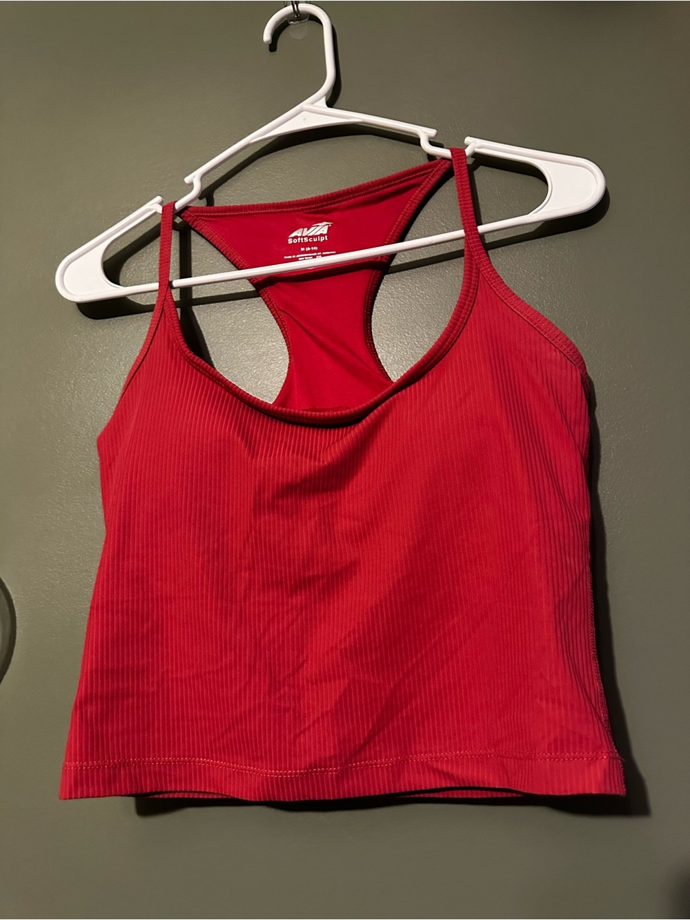 ⭐️ Pink Ribbed Racerback Crop Tank
